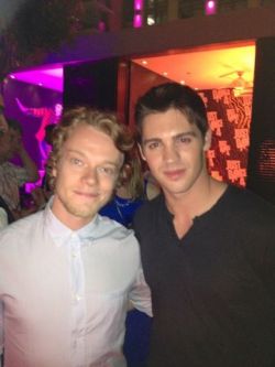 kisstherain1:  Fandoms collide!  Taken from Steven R McQueen’s twitter.  GoT and TVD &lt;3