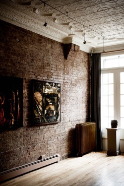 justthedesign:  Art On Exposed Brickwork 