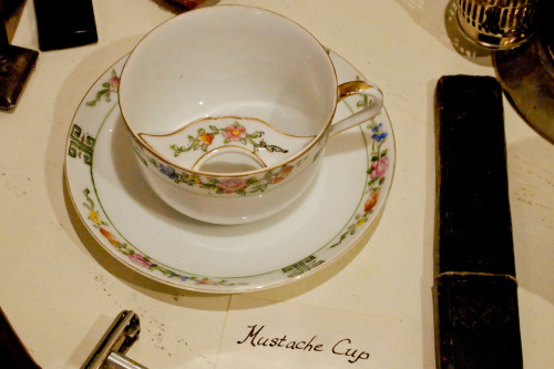 Ryan’s favourite find at the Creston Museum: a mustache cup!
Check out the design, it keeps your ‘stache dry. Perfect for formal occassions where you want your 'stache to stay neat at all times. It even has a classy floral pattern, very...