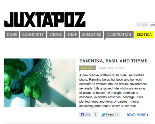 Paninina featured in JUXTAPOZ Magazine