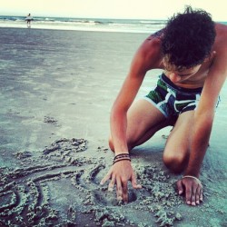 Making the mark (Taken with Instagram at Laying On Daytona Beach)