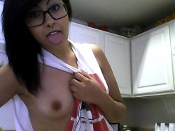 Fukkinfagg0T:  Here. Have Some Tits While I Make Myself Some Food :* Ignore My Face