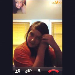 Oovoo me at Fallon Gero @rachelskye98 #oovoo #sistas #babyfallon  (Taken with Instagram)