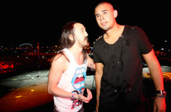 gradybrannan:  Steve Aoki &amp; Afrojack at EDC Las Vegas 2012