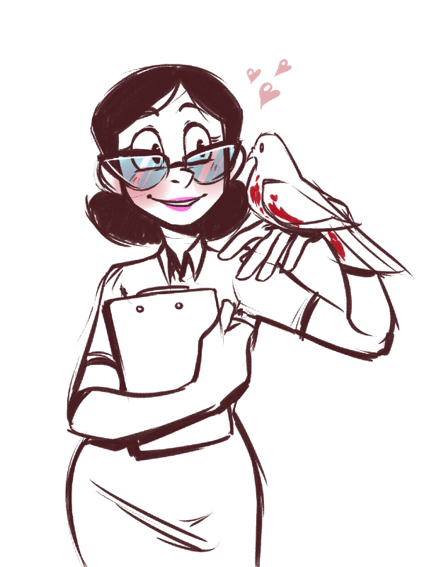owlymedics:  a request sketch of miss pauling that I quite like &lt;3 for Joriri