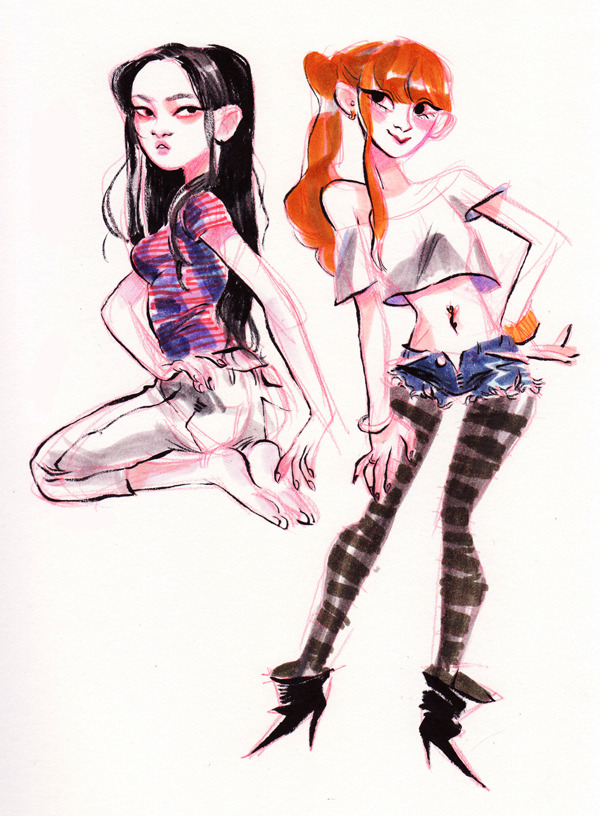 Beginnings of a kpop girl group in casual clothes or something