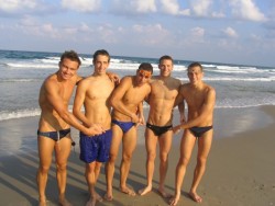 Next To All Those Speedos, Board Shorts Look Pretty Ridiculous.