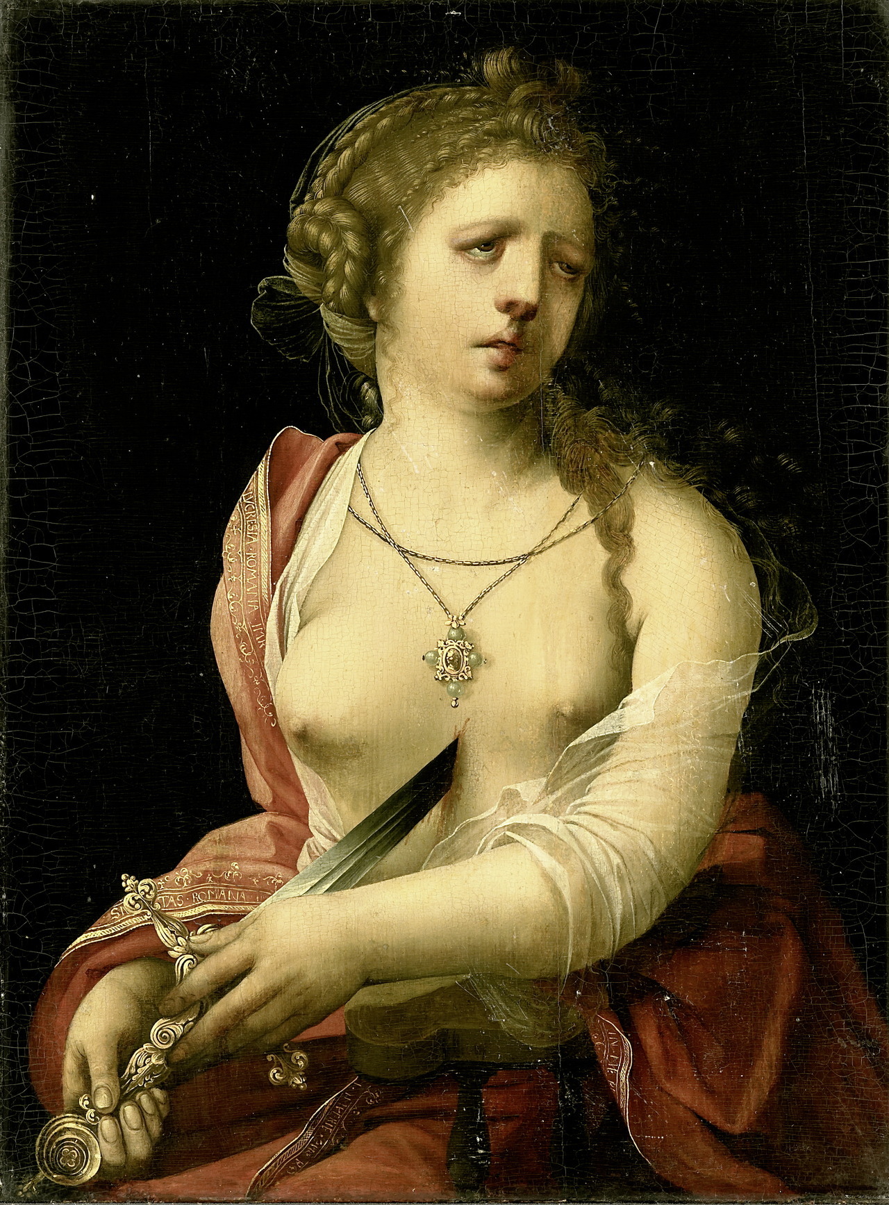 i-eviscerate:  The Suicide of Lucretia, Meester met de Papegaai (1525) 