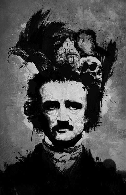 Porn Pics distortus:  Edgar Allan Poe by matthewchilders