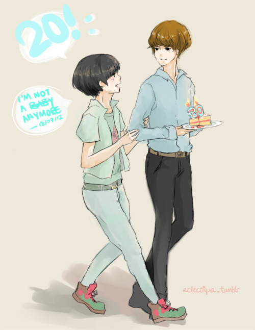 eclectiqua:  “I’M NOT A BABY ANYMORE” project part.1 / 2  baby mushroom head Taemin & grown-up Taemin <3 
