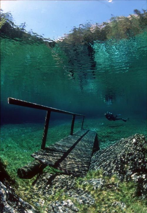 Alpine park that becomes a lake in the summer, Grüner See in Tragoess, Styria, Austria (popgive.com)