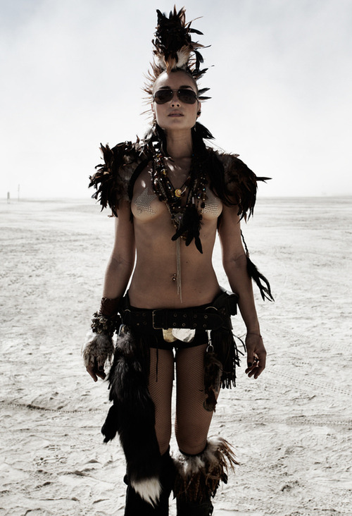 Powerful, primitive with modern twists, exotic, animalistic allure.  This costume is sexy. &nbs