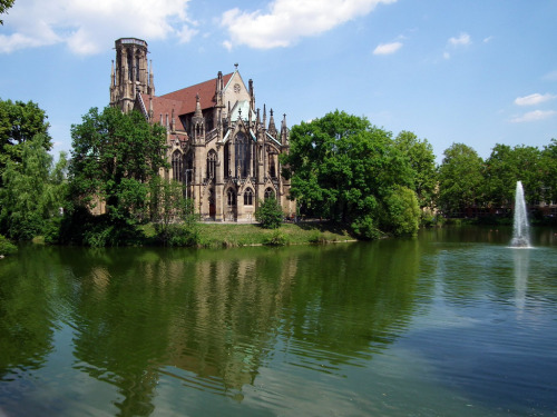 evysinspirations:  Johanneskirche am Feuerseee (by ZedOmega) Stuttgart, Baden-Württemberg, Germ