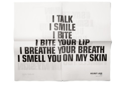 teacakes: Jenny Holzer for Helmut Lang 