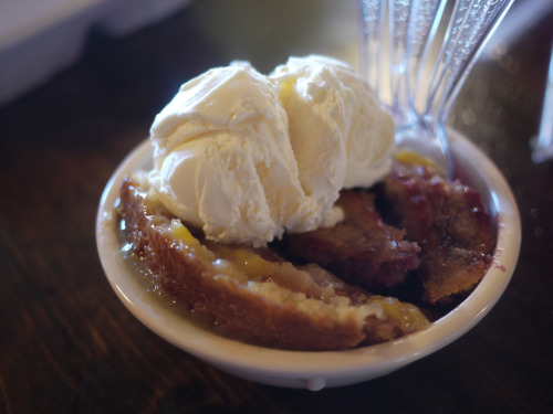 f-word:  peach & blackberry cobbler a la mode photo by lainers
