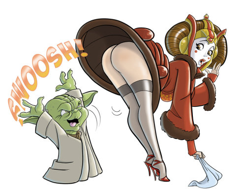 starwarsgonewild: Dirty old Yoda strikes again!  by ~ackers23