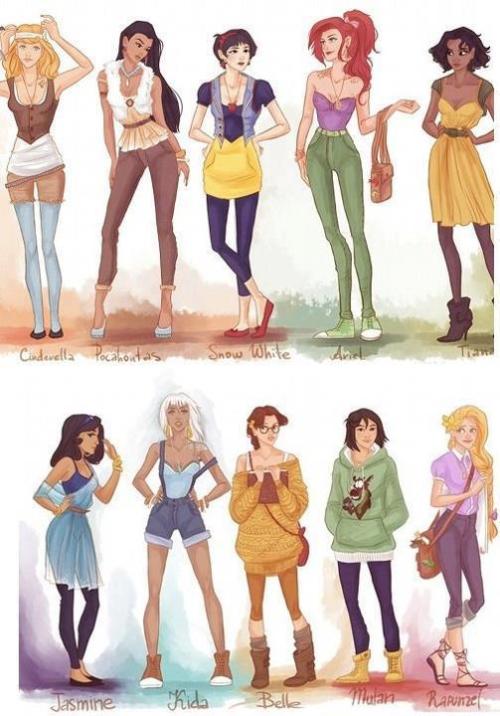 candidandchic:  new generation of Disney princesses! credits to Viria! 