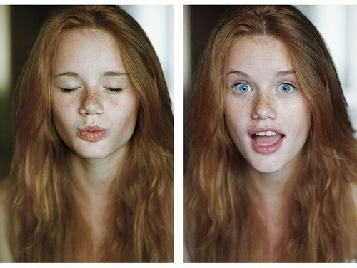 Redhead kiss of pretty ;)
