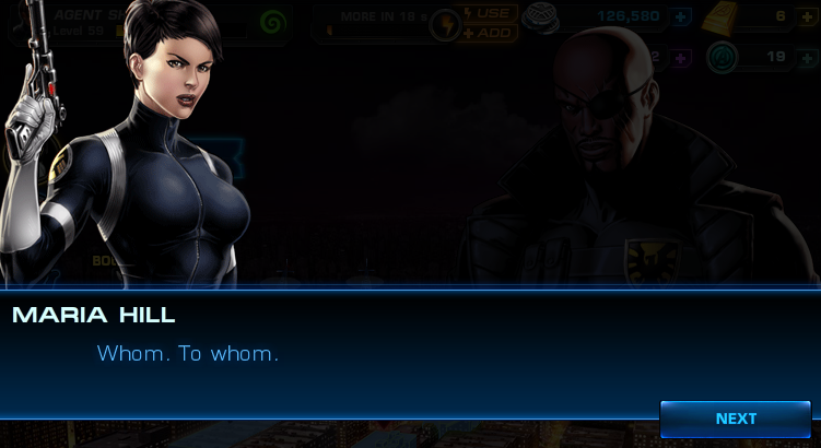 renkris:  Maria Hill:  Agent of G.R.A.M.M.A.R.  Oh my goodness!