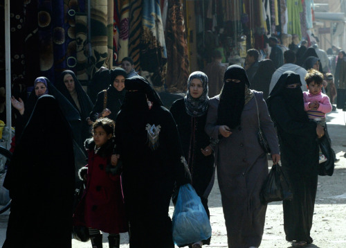 women in a market; fallujah, 2011 (via boston.com)