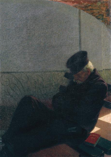 Angelo Morbelli, Songe et realite, c.1905  Casa Risparmio della Provence Lombarde,