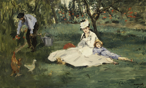 The Monet Family in their Garden at Argenteuil. Eduard Manet. 1874. 