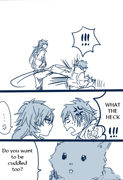 shinju410:  Ha ha another DMMd translation :”> ~~ since the other Aoba’s so cute X”D Src: 落書きまとめ 