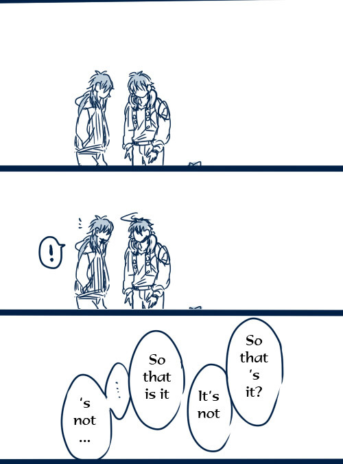 shinju410:  Ha ha another DMMd translation :”> ~~ since the other Aoba’s so cute X”D Src: 落書きまとめ 