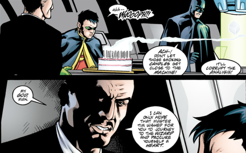 cassjasontimdicksteph:fragileicicle:fragileicicle:Tim Drake Birthday Spam!From Robin #116. Alfred is