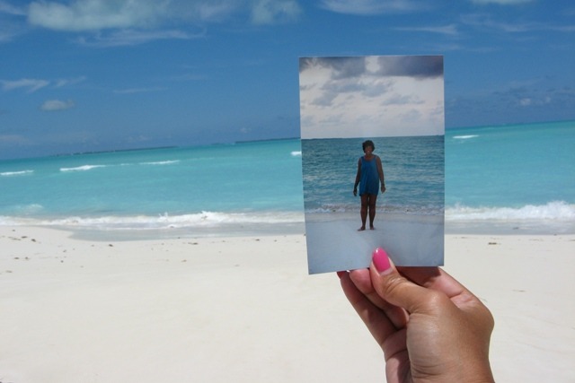 Dear Photograph, Please tell mom we are there with her in spirit, picking up seashells on her favorite beach. Love, Kari and Lyna