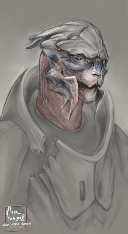  Hell, Garrus, you were always ugly. Slap some face paint on there and no one will even notice.Aft