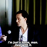 tomhiddles:I: “I didn’t recognize you in the movie!”Tom: “I’m actually a terrible actor. I just dye 
