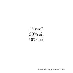 darla-vueltalmundo:  nose: nariz en inglés. no sé: 50% sí, 50% no..
