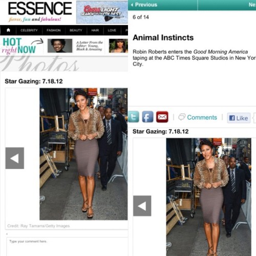 S/O to @EssenceMag for spotlighting @RobinRoberts #AnimalInstincts (Taken with Instagram)