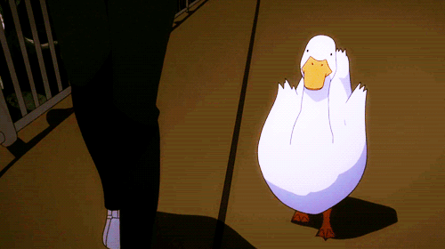 coolcaravans:  It usually takes a lot to get me interested in new things (especially these days), but somehow this duck makes me want to watch Tsuritama. He’s just… so cool. 