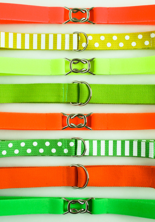 DIY Easy Elastic Fish Buckle and D-Ring Belts from The Purl Bee here. There are two separate tutoria
