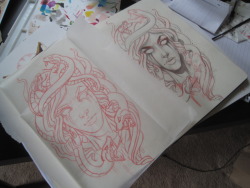 electricalivia:  Medusa sketch for a tattoo