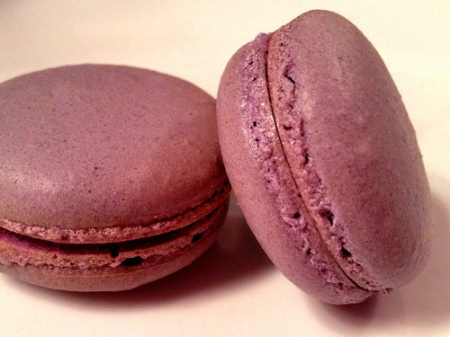 Why do these look so good!? Drool has pooled onto my desk.Ube macaroons.