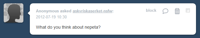 husklaughingalonewithkanaya:   askvriskaserket-nsfw:  ag: She’s a very nice cat.