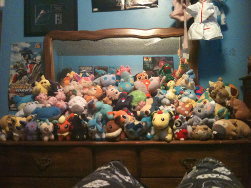 thatfilthyanimal:  fiztheancient:  Goddamn  LOL I was going to ask where you store your plushies but this answered my question. Unless this isn’t all of them?  its not theyre kind of in every room of the house, minus the kitchen and bathroom lol