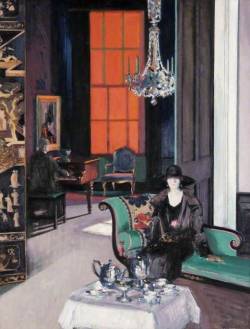 thorsteinulf:  Francis Cadell - Interior: The Orange Blind (c.1927) 