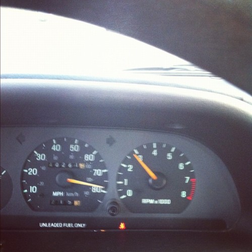 Old ass #1990 #Ford #escort was maxing out at 90mph! I can say now that I’ve #driven a #car n the #speedometer has maxed out! 🚙💨👌 (Taken with Instagram)