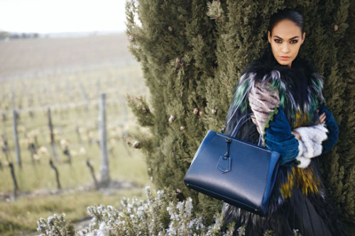 high-on-high-fashion: Joan Smalls In Fendi Fall 2012 Campaign by Karl Lagerfeld