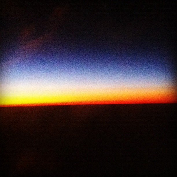 sunset over the pacific #fromtheair (Taken with Instagram)