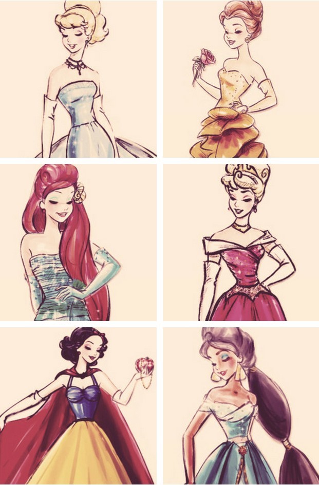 Disney princess hipsters