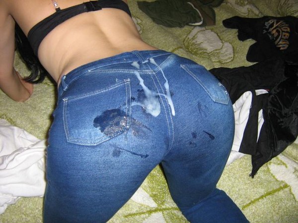 jizzedclothes:  cum on jeans