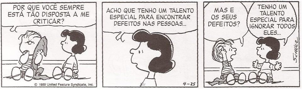 A diferença entre ela e eu, é que vejo todos os meus defeitos.