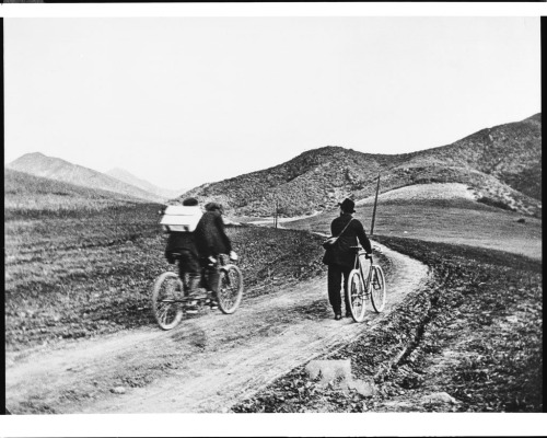 Bicycling in the Cahuenga Pass, 1897.