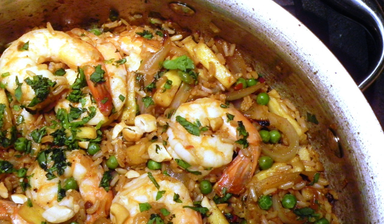 Thai Style Pineapple Fried Rice with Shrimp and... A year in the "making"