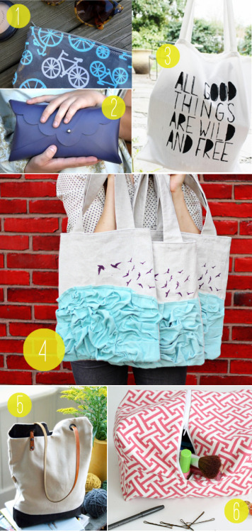 DIY Roundup of Totes and Clutches from Henry Happened here. Posted because using contact paper as a 